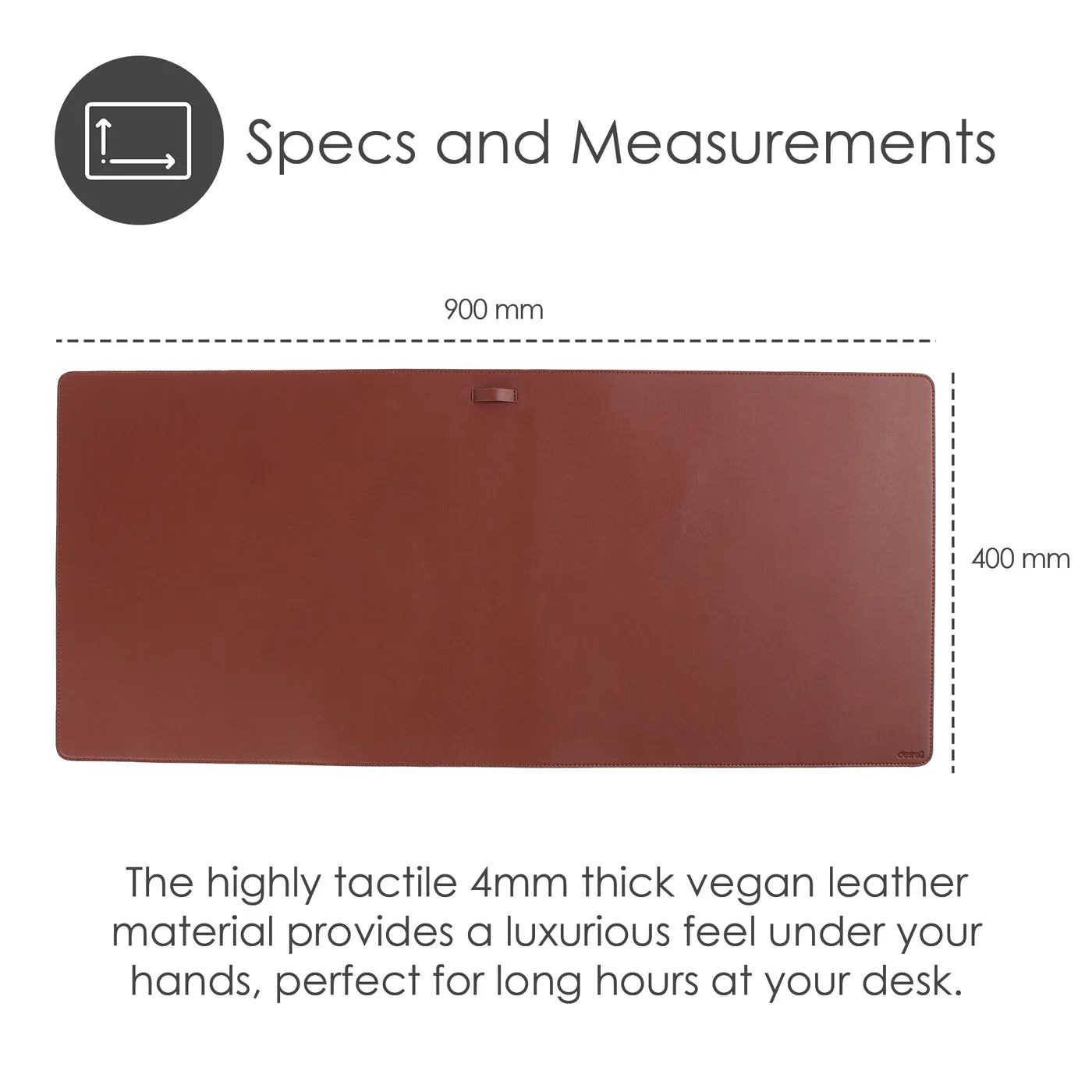 Desire2 Prestige Pad Mousepad, 900x450 mm, Brown