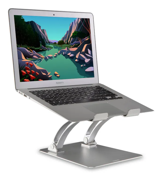 DESIRE2 Deskstand Dual Pivot Riser Adjustable Aluminum Silver