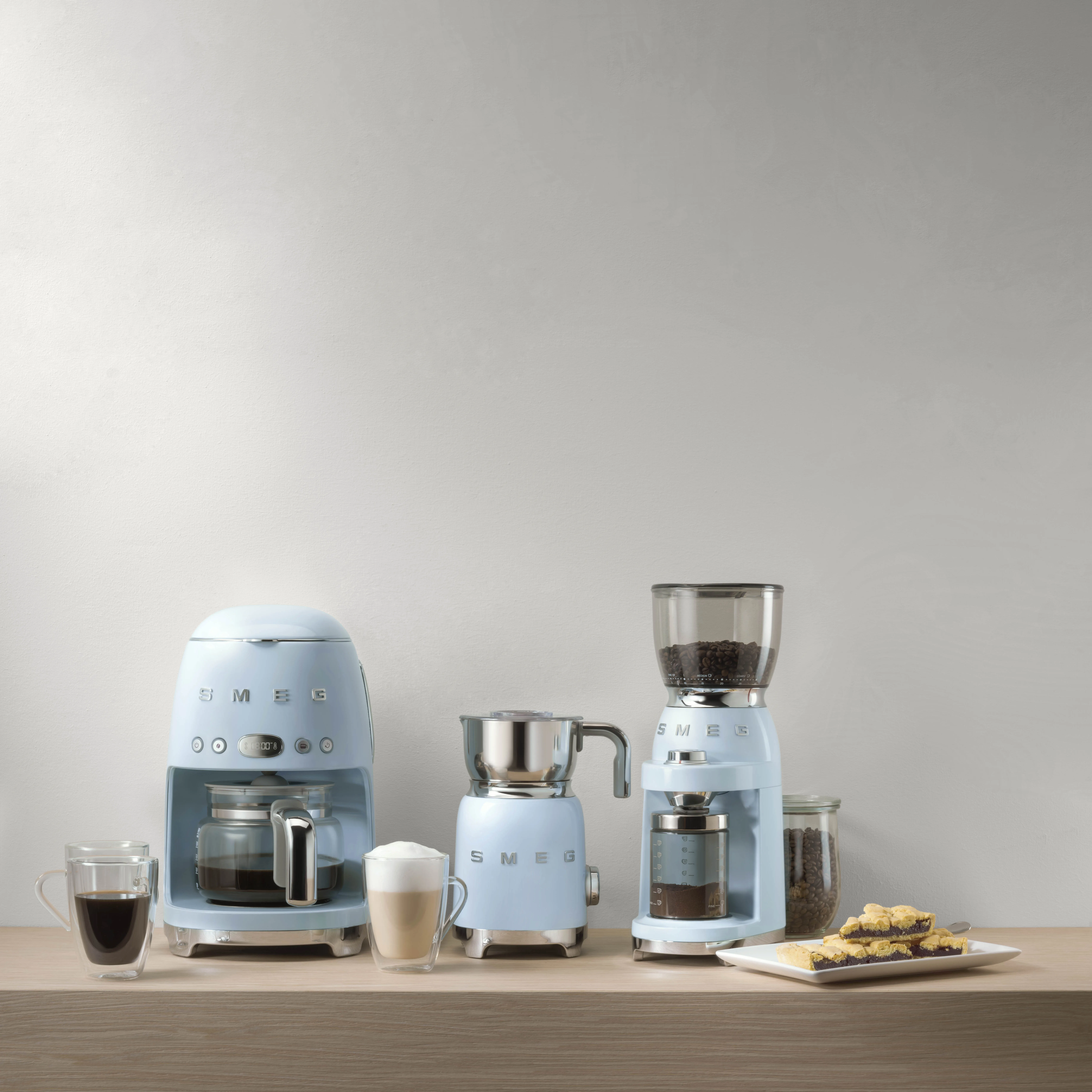 Smeg 50's Style DCF02PBEU - kaffebryggare, Bl&aring;