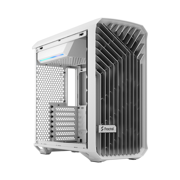Fractal Design Torrent Compact - Mini-tornikotelo ikkunallinen, White / Clear Tint