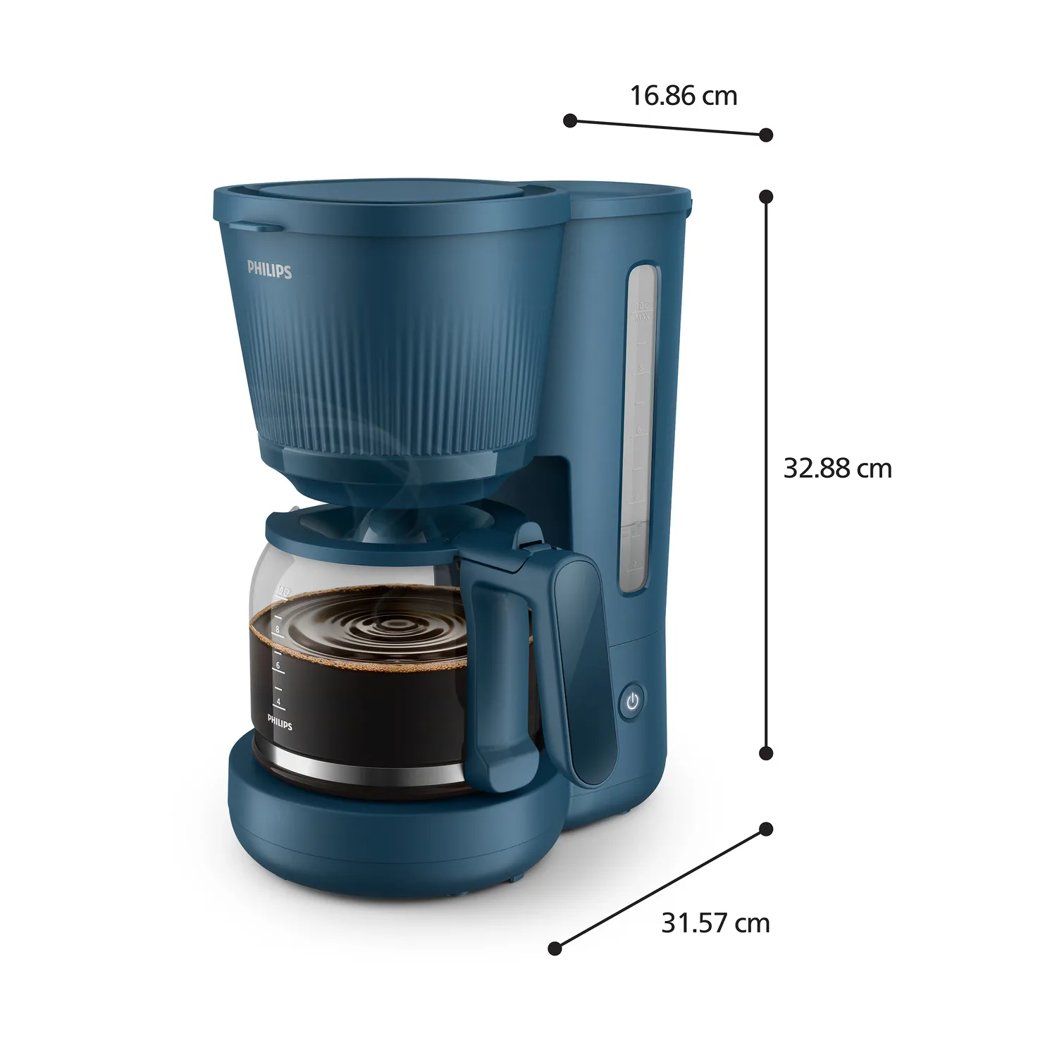 Philips 3000 Series - kaffebryggare, Blå, 1.25l