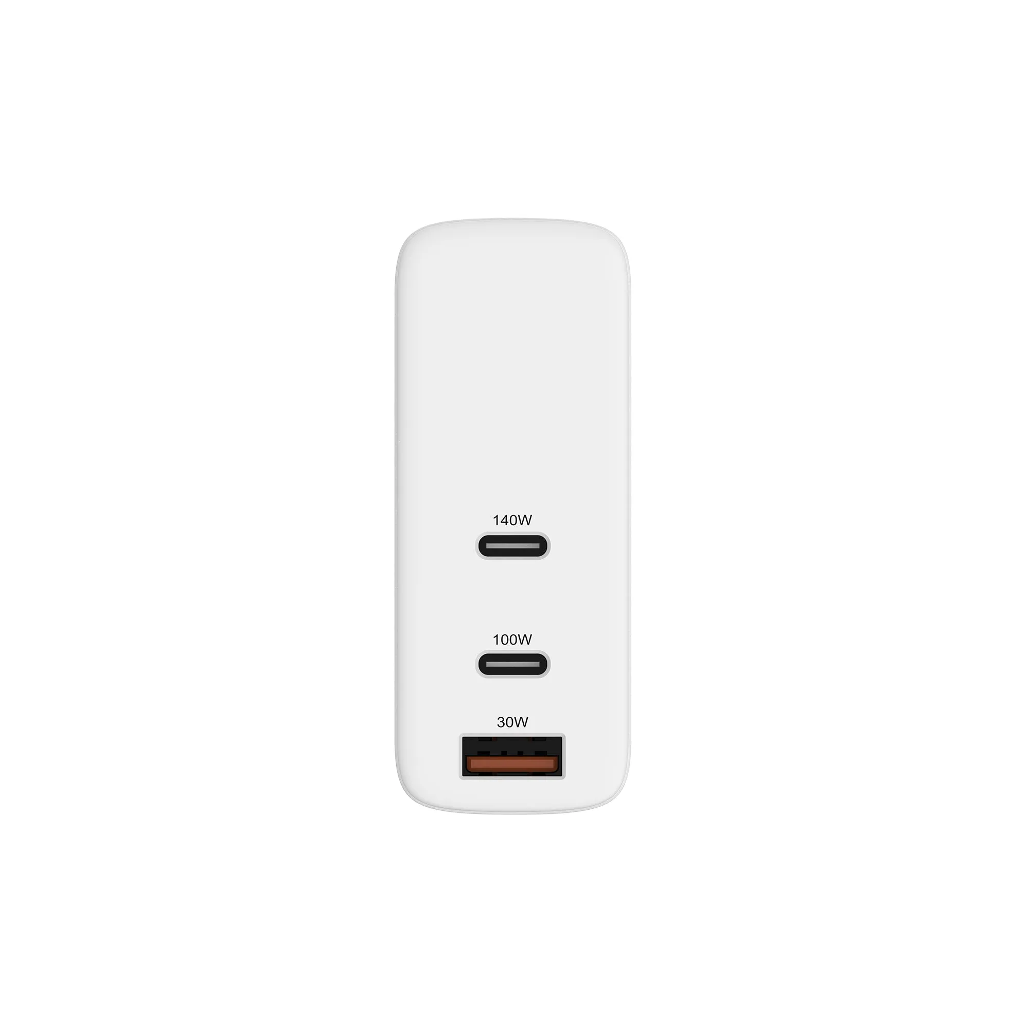 HyperJuice - Verkkosovitin - GaN-tekniikka - 140 watti(a) - QC 3.0, Power Delivery 3.1 - 3 l&auml;ht&ouml;liittimet (USB, 2 USB-C:t&auml;) - valkoinen