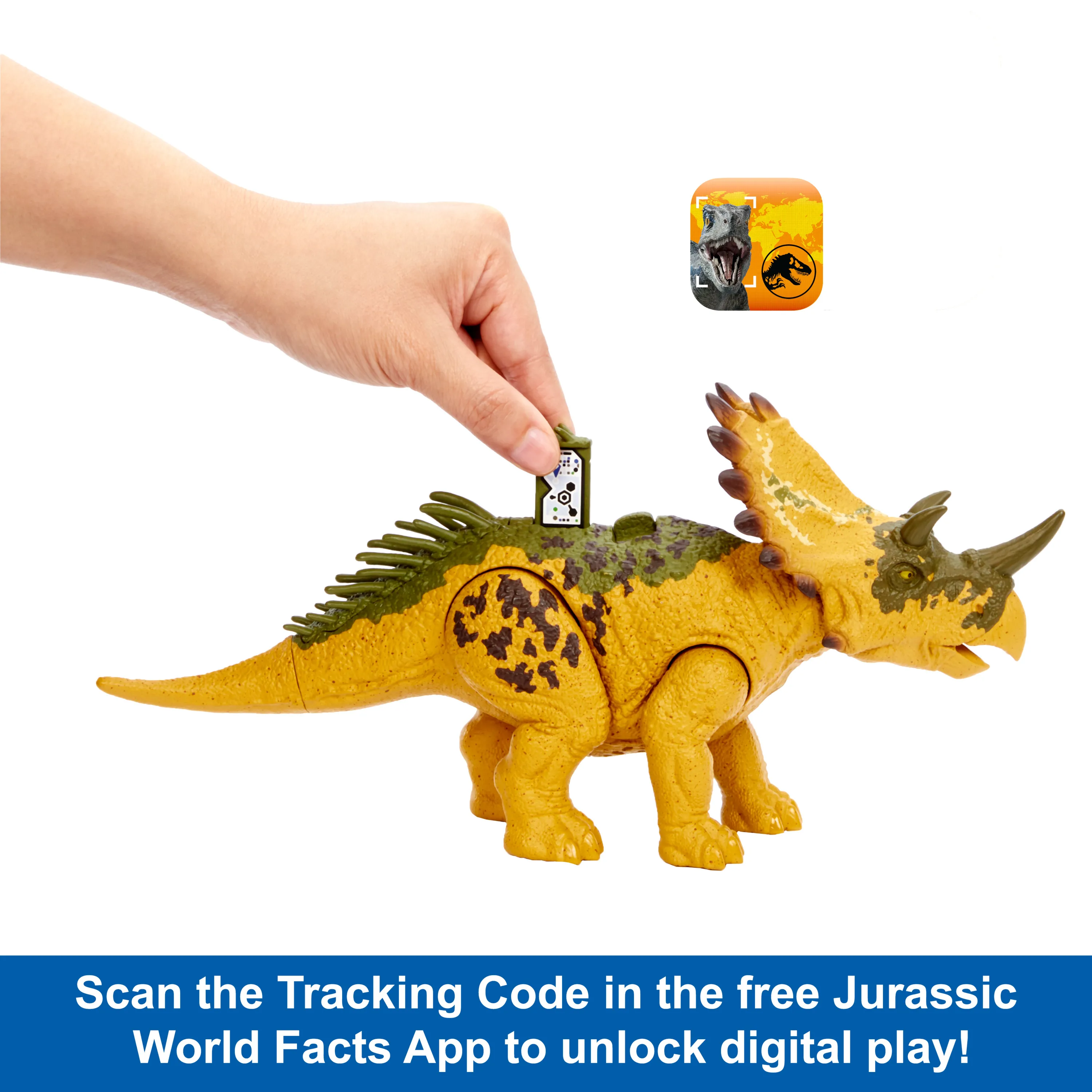 Mattel Jurassic World Wild Roar Regaliceratops Toy Figure