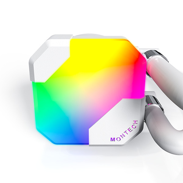Montech Hyper Flow ARGB 360 AIO -nestej&auml;&auml;hdytysj&auml;rjestelm&auml;, valkoinen