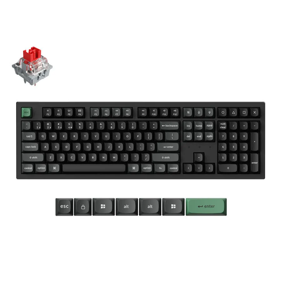 Keychron K10 Ultra 8K Wireless Mechanical Keyboard, Apex Red, Black and Silver