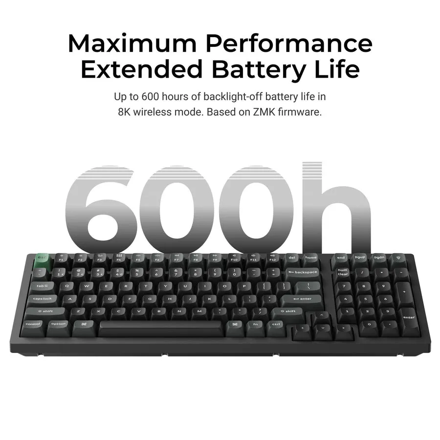 Keychron K10 Ultra 8K Wireless Mechanical Keyboard, Apex Red, Black and Silver
