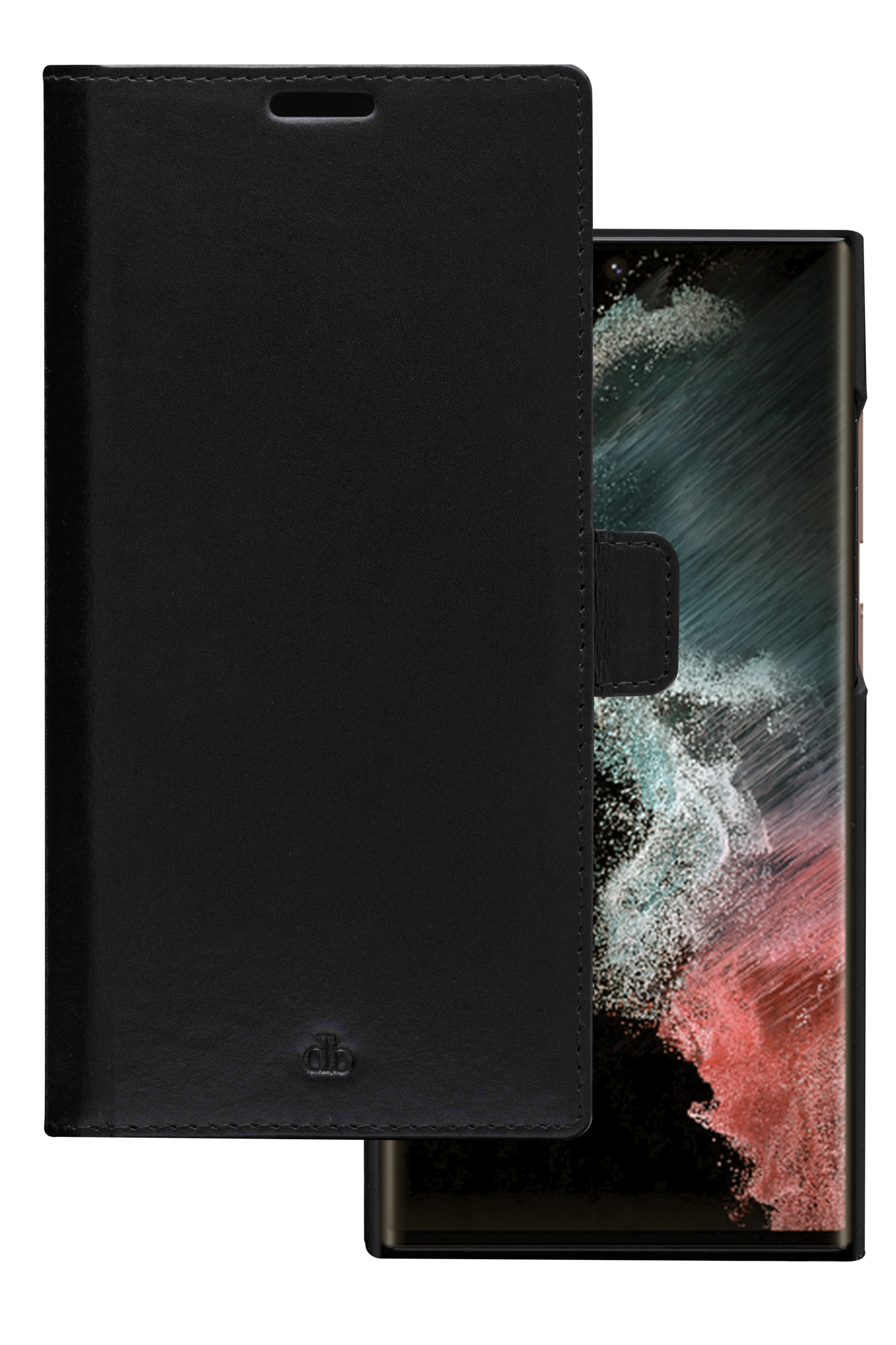 Dbramante1928 Lynge, Galaxy S22 Ultra -lompakkokotelo, Musta