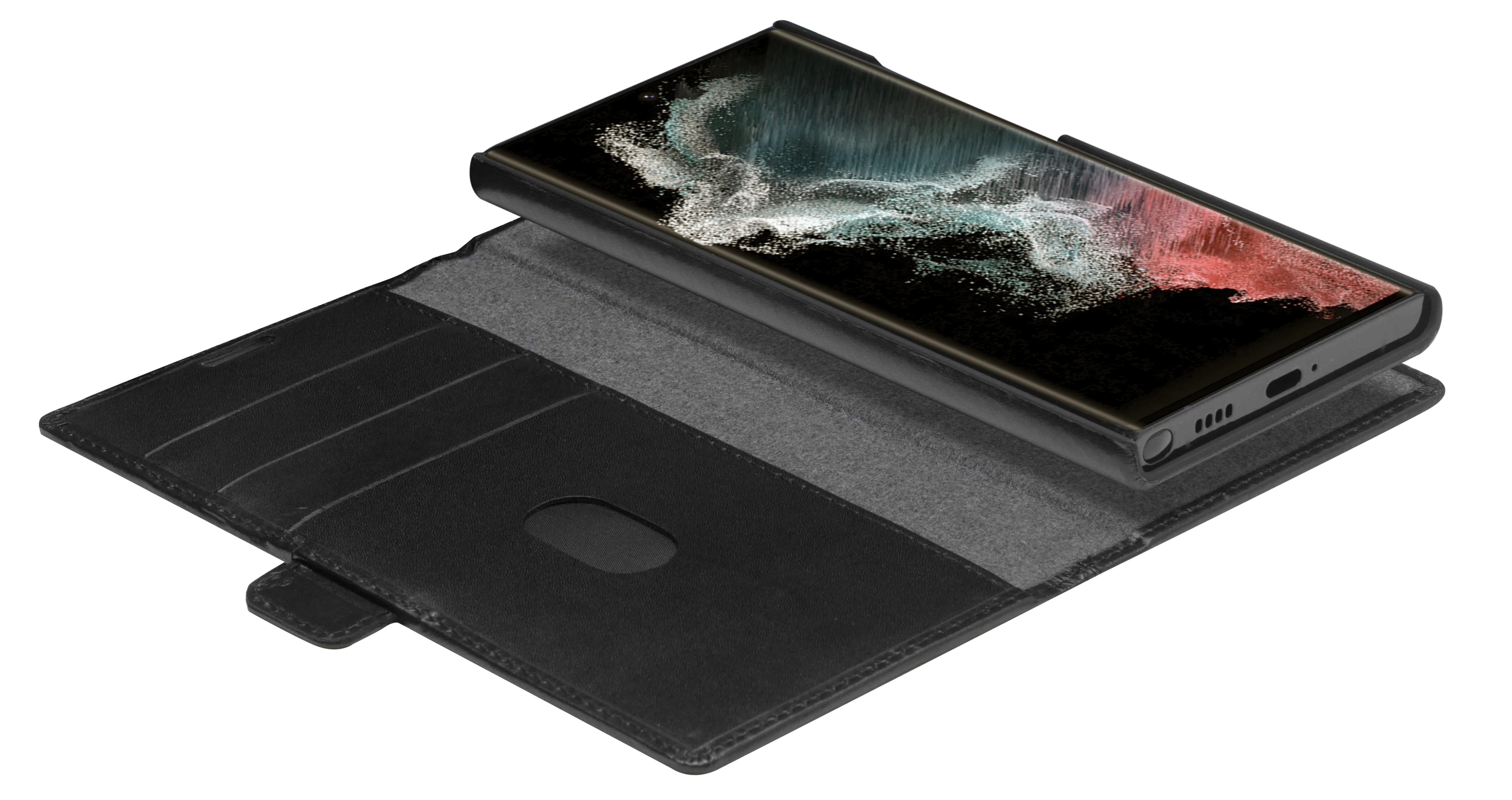 Dbramante1928 Lynge, Galaxy S22 Ultra -lompakkokotelo, Musta