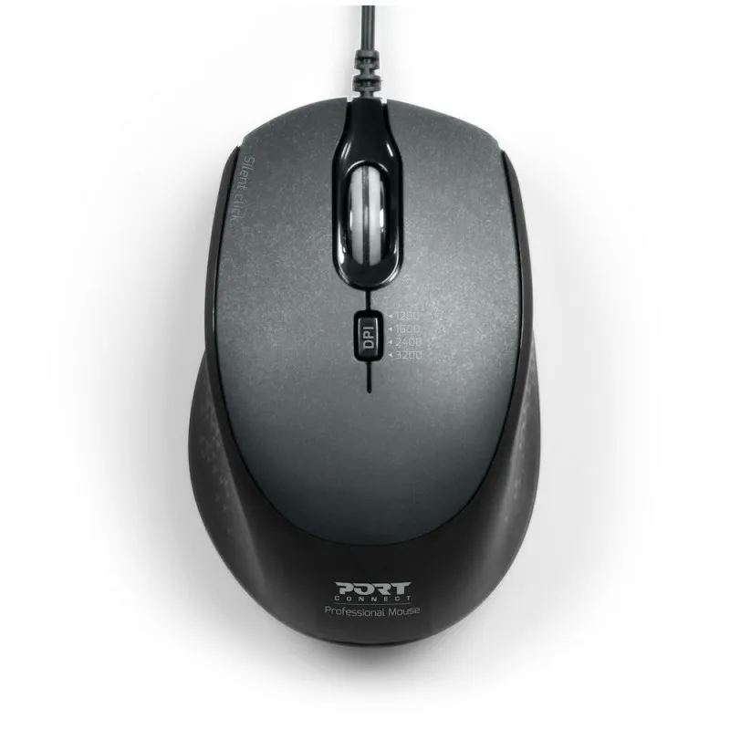 PORT Designs PD-900711-B Wired Mouse, Black