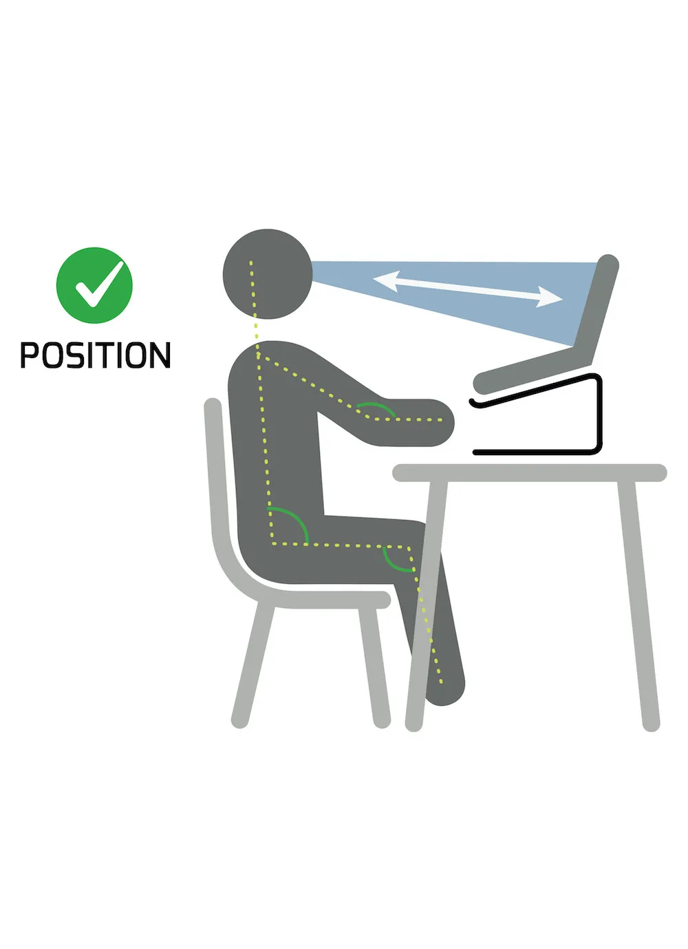 Port Designs Ergonomic Laptop/Notebook Stand Aluminium