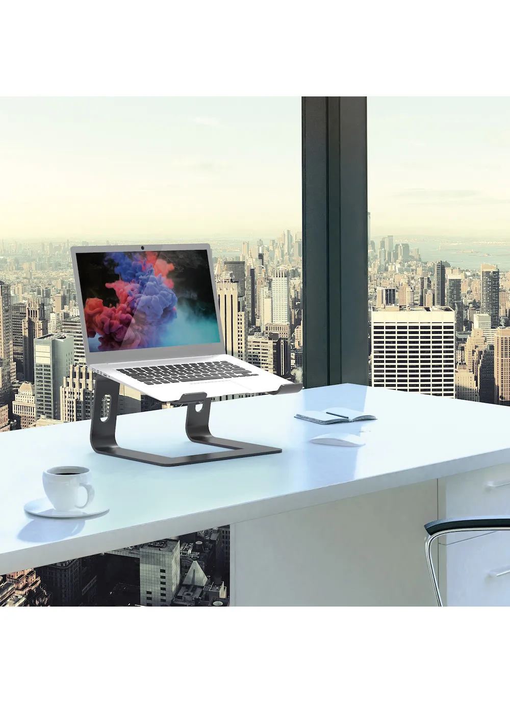 Port Designs Ergonomic Laptop/Notebook Stand Aluminium