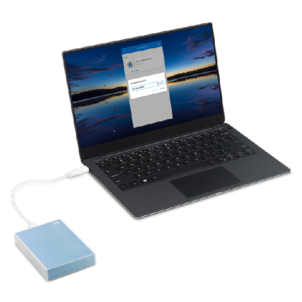 Seagate OneTouch Portable Password 2TB - external HDD, light blue