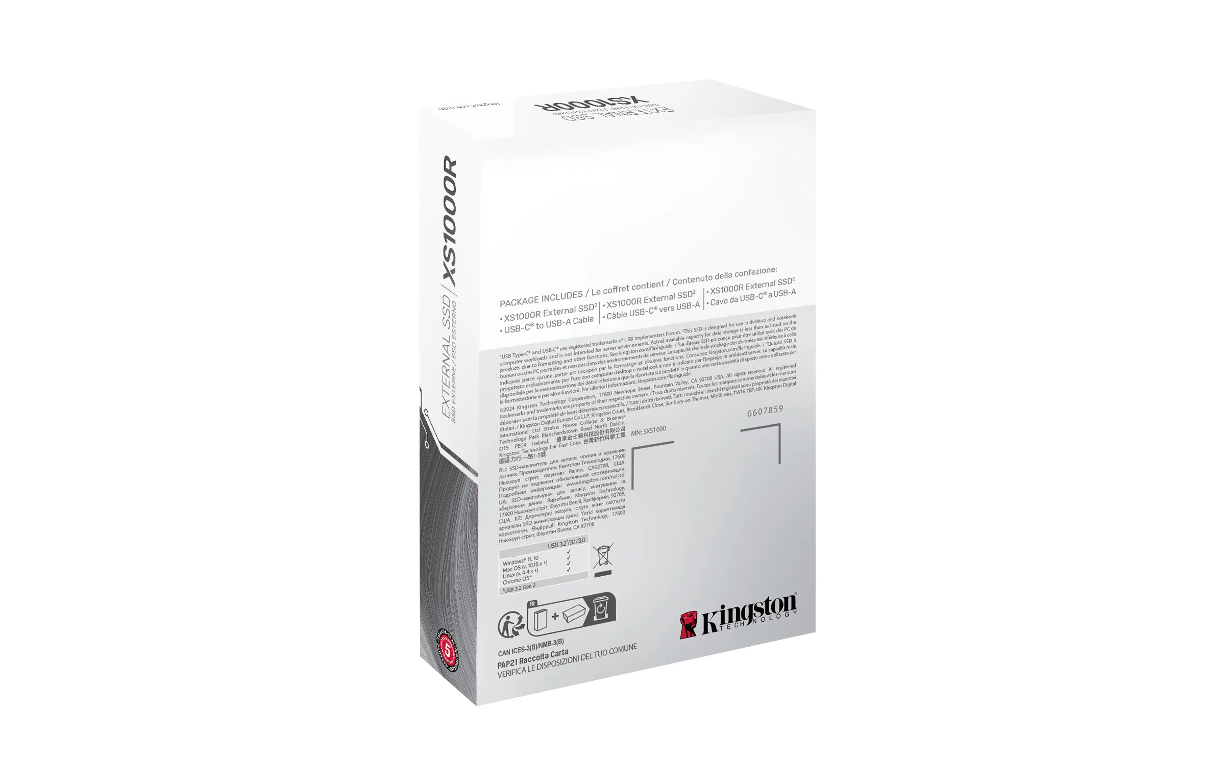 Kingston XS1000 1 TB USB-C - extern SSD, R&ouml;d