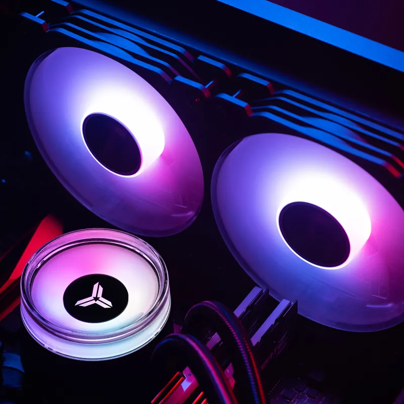 Jonsbo ANGELEYES TW2-360 Pro COLOR, RGB -nestej&auml;&auml;hdytysj&auml;rjestelm&auml;, musta