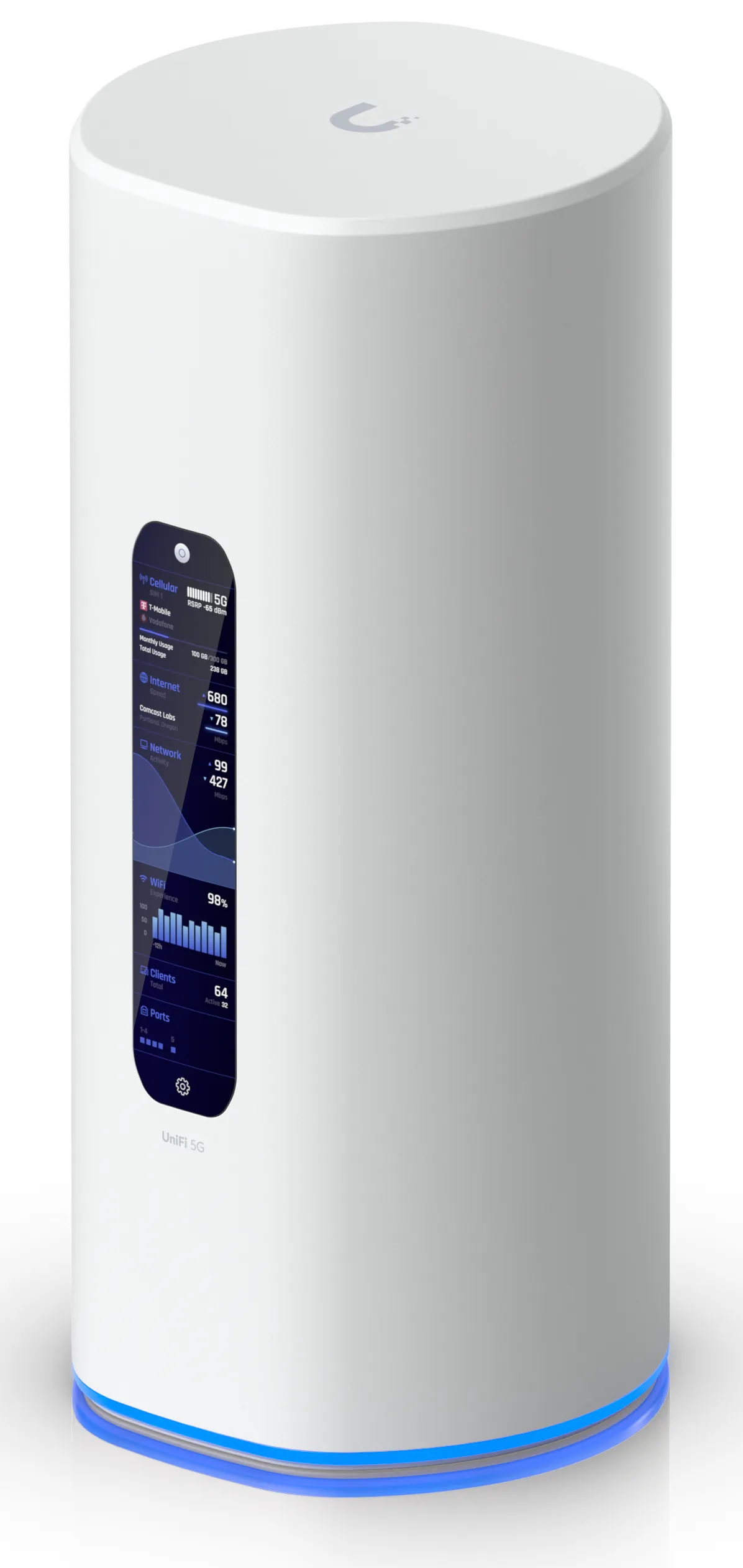 Ubiquiti UniFi Dream Router 5G Max -reititin, Wi-Fi 7, Tri-band, valkoinen