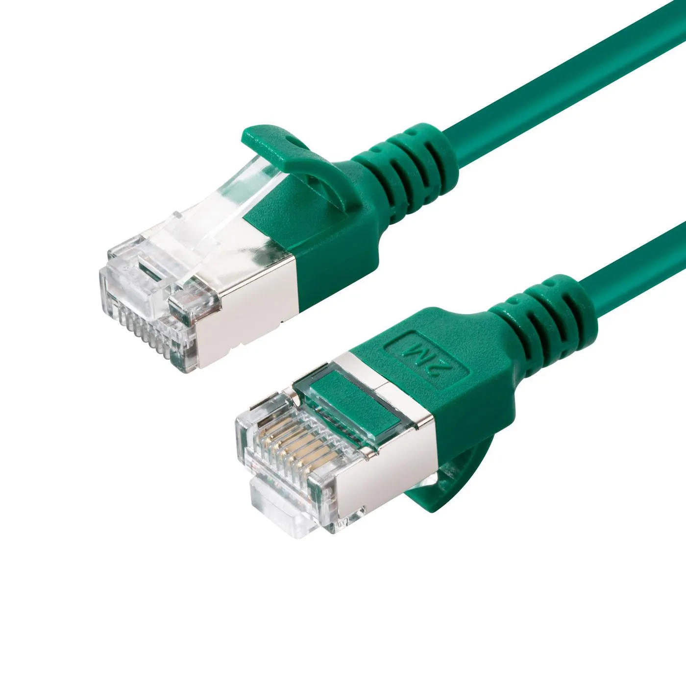 MicroConnect Cat6a U-FTP Slim - network cable, 7.5m, Green