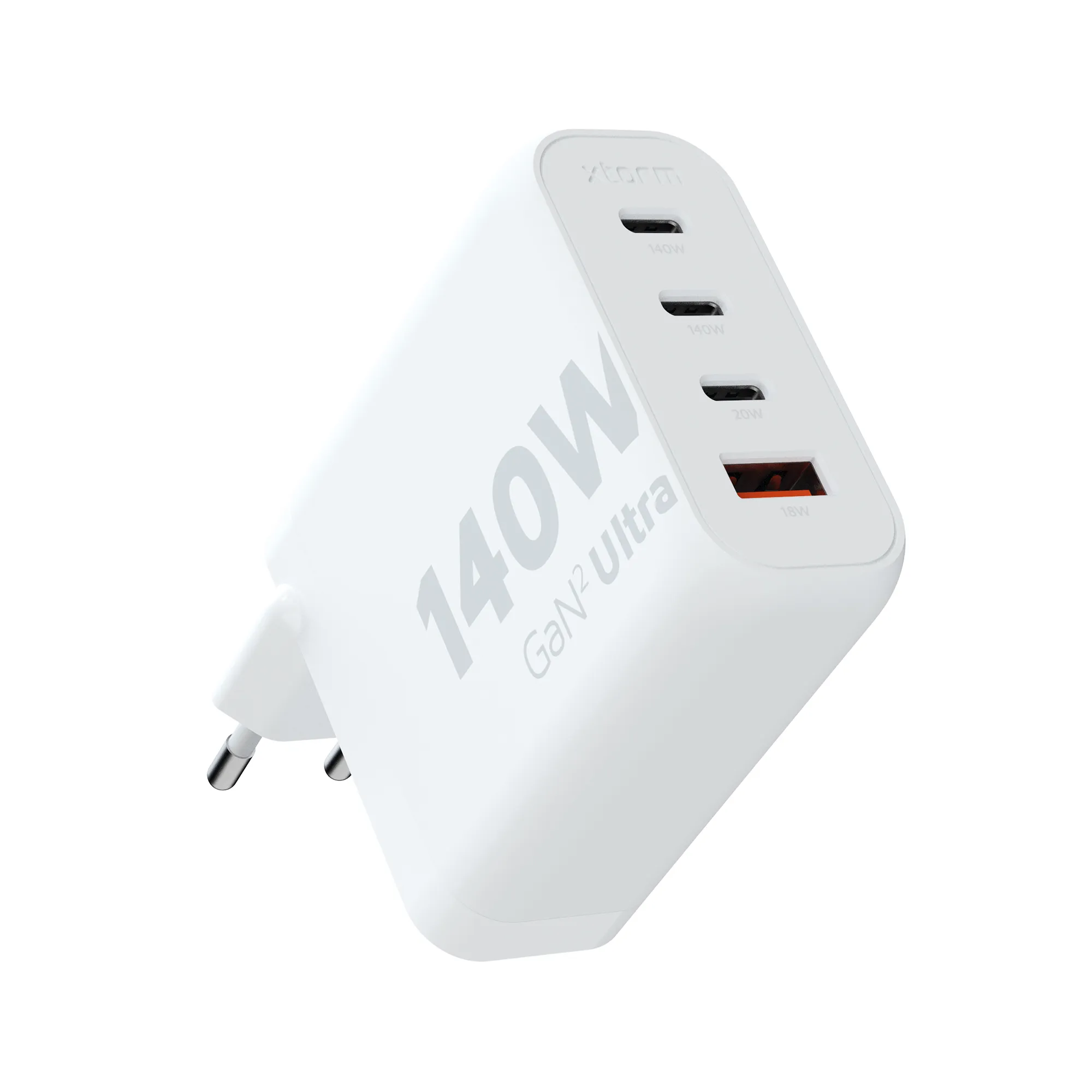 Xtorm 140W GaN2 Ultra Home Charger 3xUSB-C/USB-A - charger, White