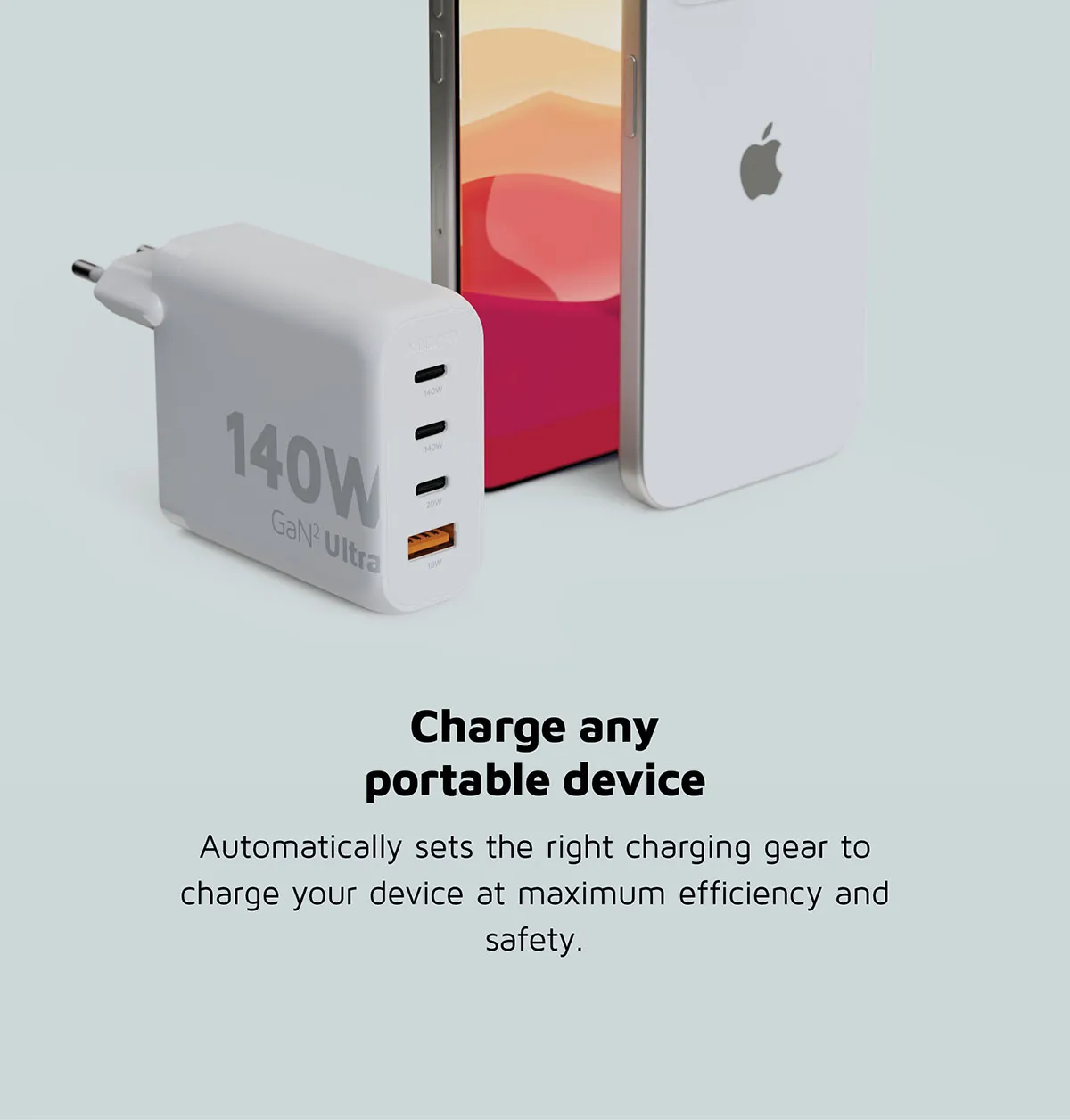 Xtorm 140W GaN2 Ultra Home Charger 3xUSB-C/USB-A - charger, White