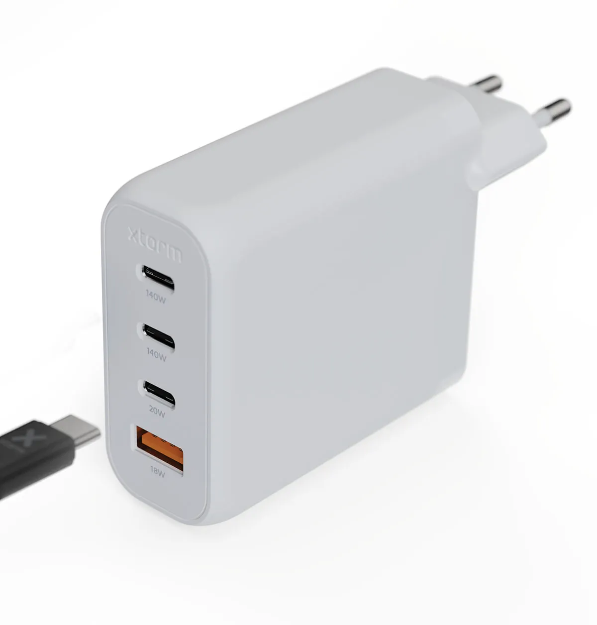 Xtorm 140W GaN2 Ultra Home Charger 3xUSB-C/USB-A - charger, White