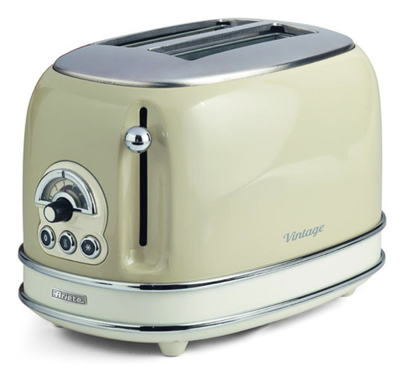 Ariete Vintage -leiv&auml;npaahdin, 2 viipaleet,  Beige
