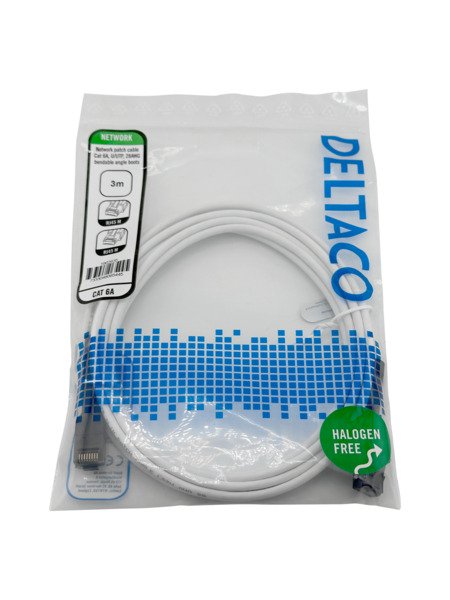 Deltaco Cat6e U/UTP Bendable - network cable, 3 m, White