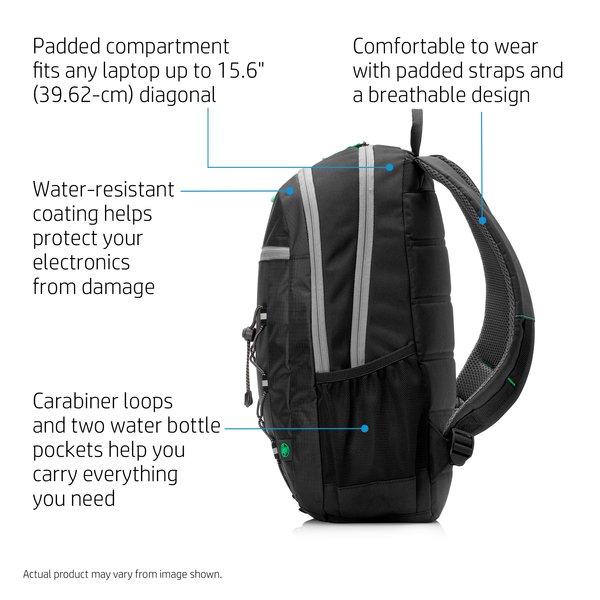 15.6 Active Black Backpack