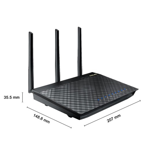 ASUS RT-AC66U NORDIC WLAN Router AC1300/N900 802.11n Dual Band Gigabit