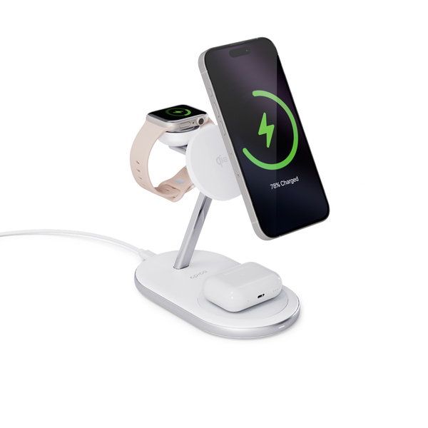 Epico UltraBase Qi2 3in1 Mag+ Wireless Charging Stand EX60 - white