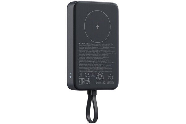 Xiaomi 10 000 mAh 33 W:n -magneettinen virtapankki, harmaa (integroitu kaapeli)