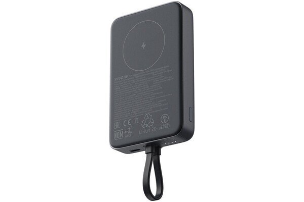 Xiaomi 10 000 mAh 33 W:n -magneettinen virtapankki, harmaa (integroitu kaapeli)