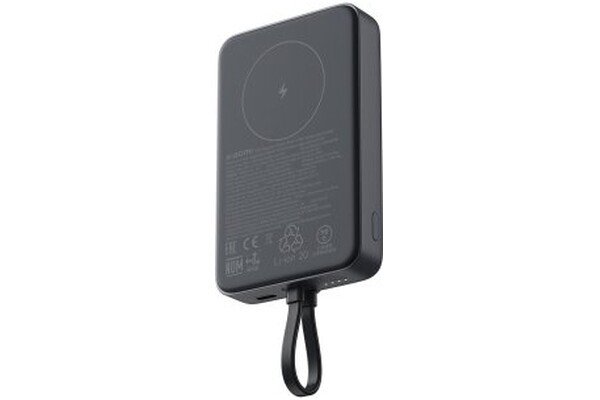 Xiaomi 10 000 mAh 33 W:n -magneettinen virtapankki, harmaa (integroitu kaapeli)