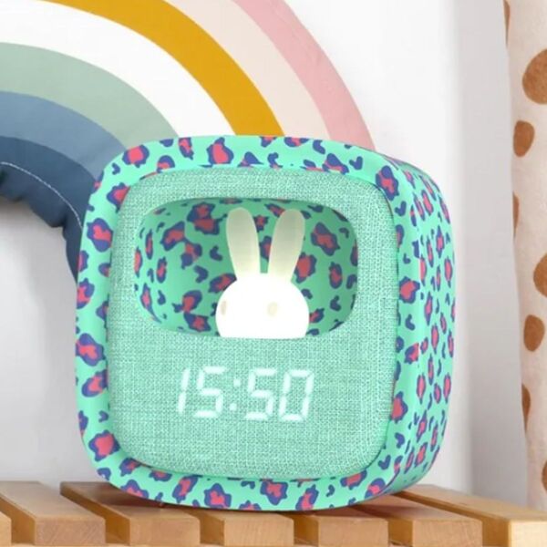 MOB Billy Alarm Clock / Night Light, Rainbow Leopard