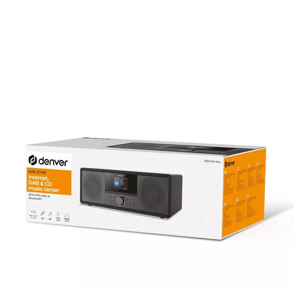 Denver DAB+/Internet radio With CD player, Internet/DAB+/FM radio &amp; AUX inpu