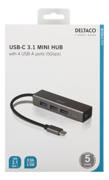 USB C 3.1 HUB 4port Space Grey