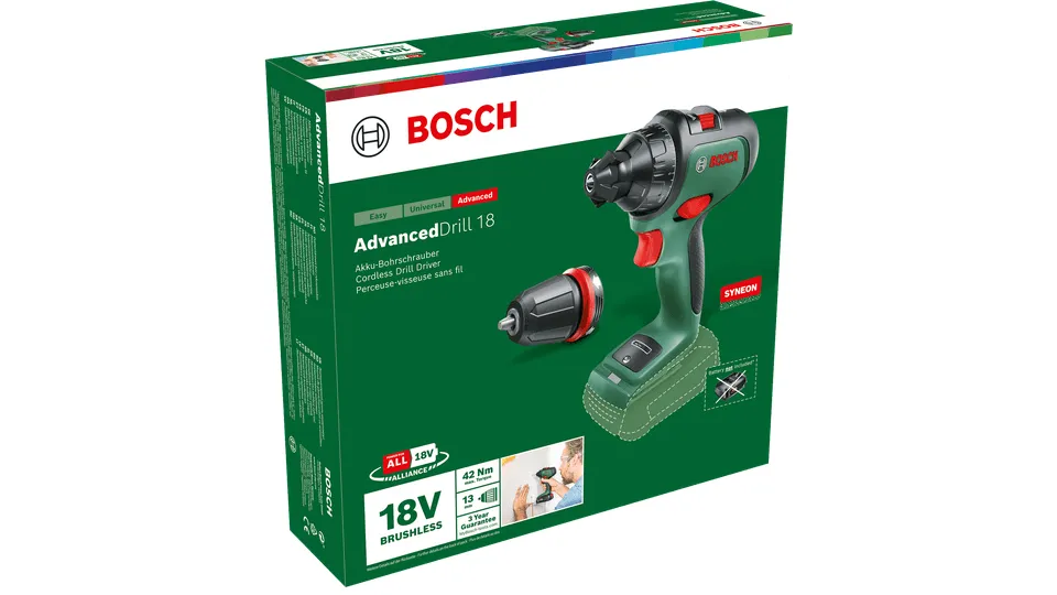 Bosch Cordless Drill AdvancedDrill 18 (green/black, without battery and charger)