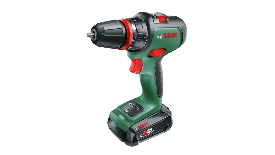 Bosch Cordless Drill AdvancedDrill 18, with attachments (green/black, 2x Li-Ion battery 2.5Ah, case)