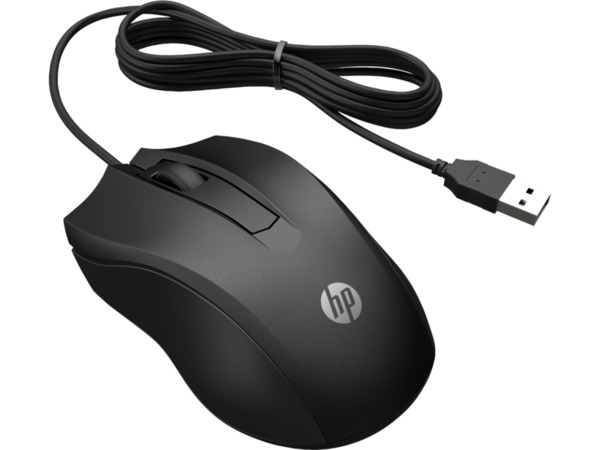 HP Wired 105 - mouse, black