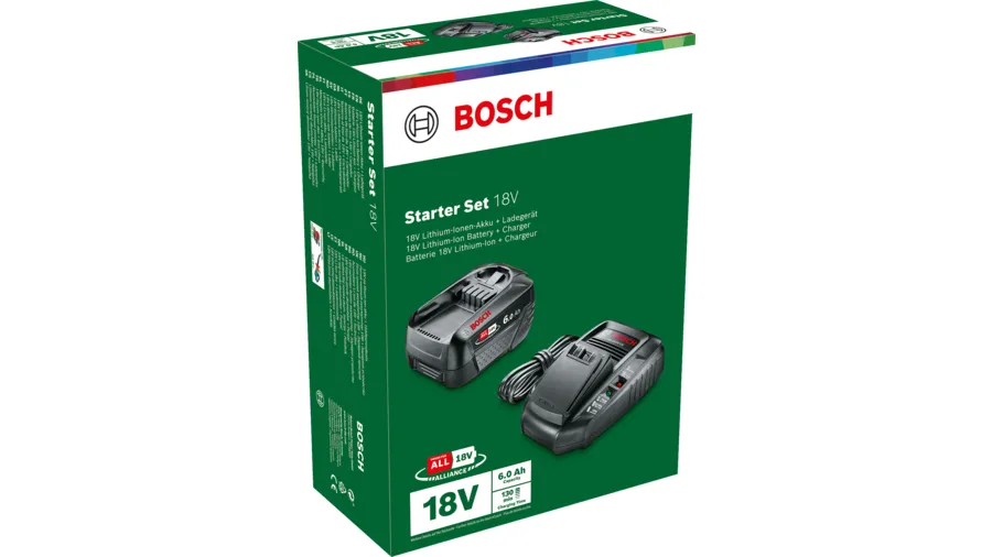 Bosch starter set 18V (PBA 6.0Ah + AL 1830 CV), charger (black, battery + charger, POWER FOR ALL ALLIANCE)