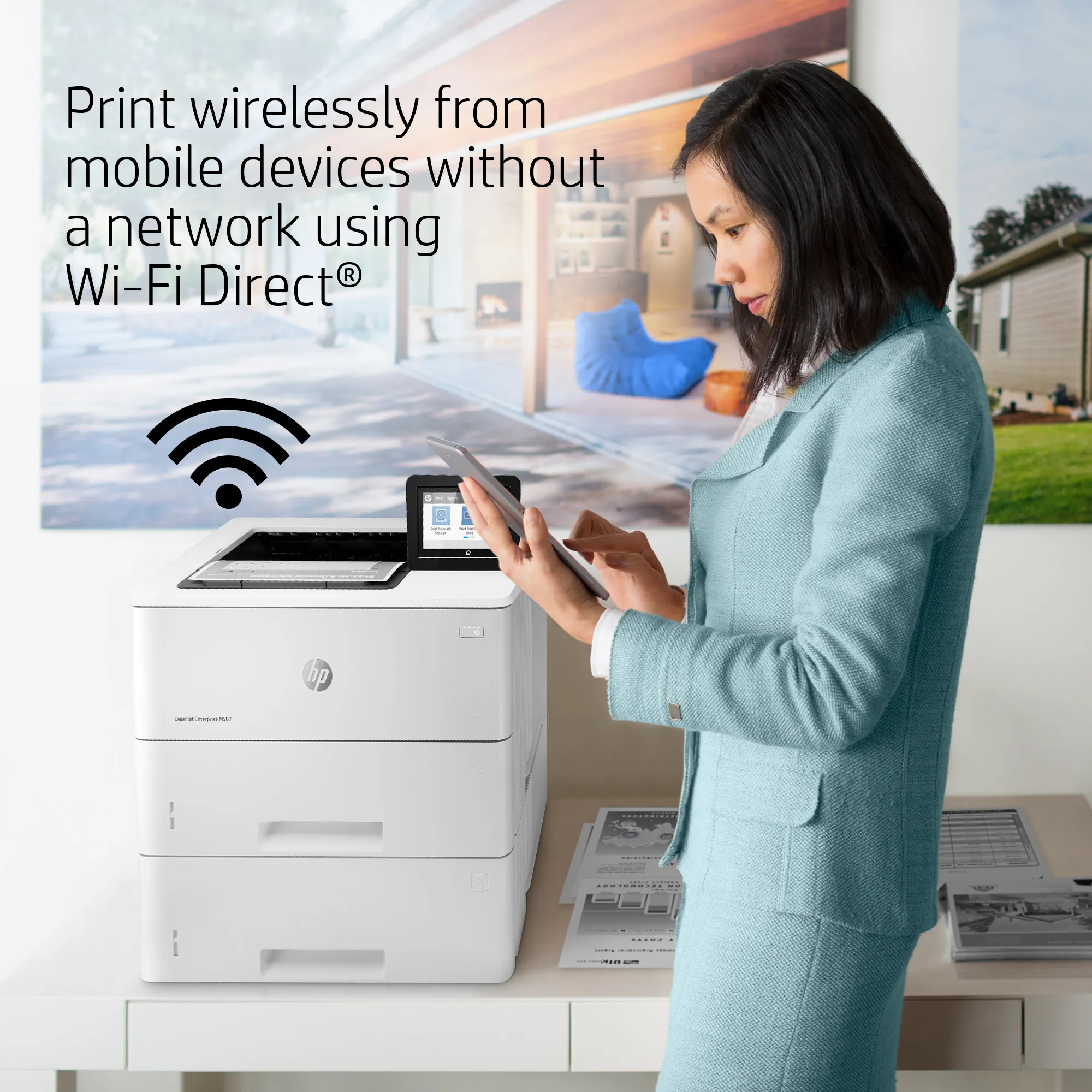 LaserJet Enterprise M507x Duplex, LAN/Wi-Fi, A4 - monolaserskrivare