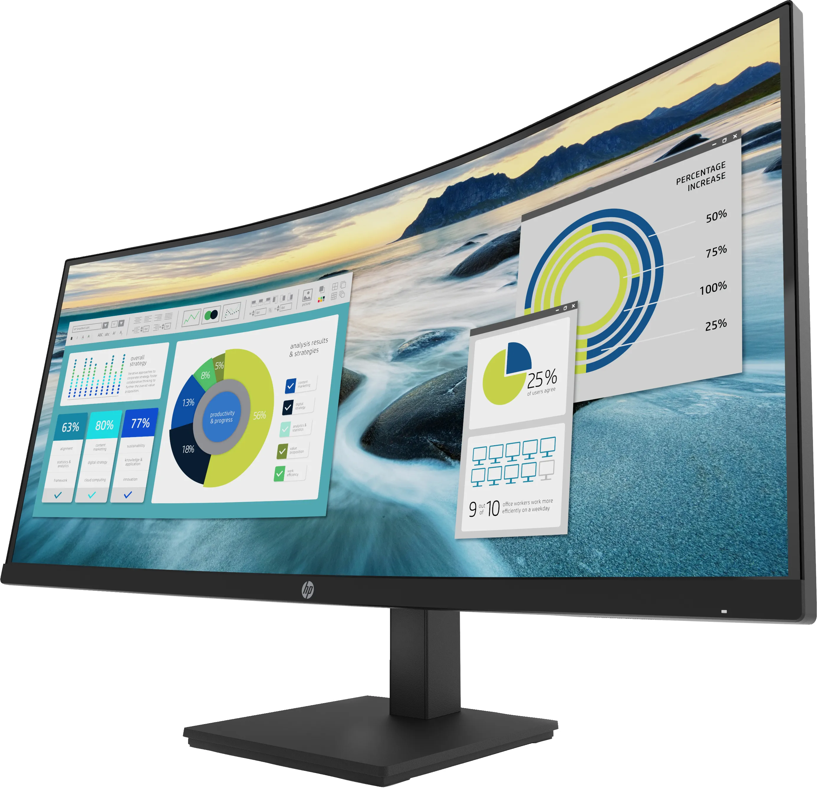 HP 34&quot; P34hc G4, UWQHD, USB-C, VA - curved sk&auml;rm
