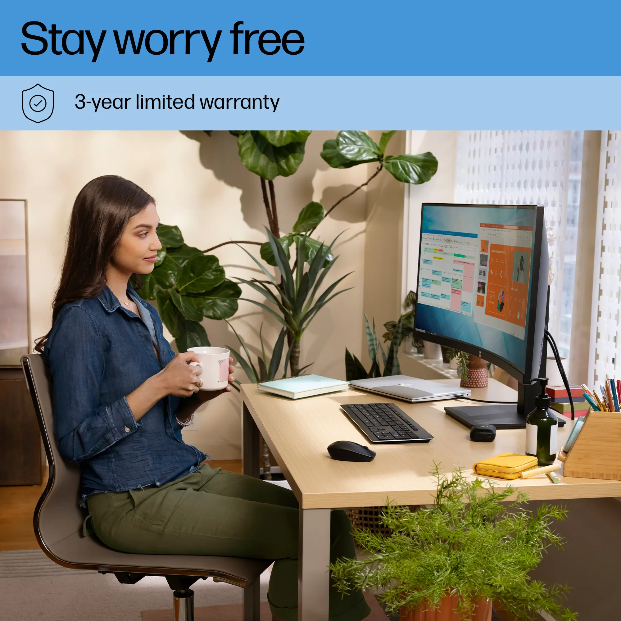 HP 34&quot; P34hc G4, UWQHD, USB-C, VA - curved sk&auml;rm