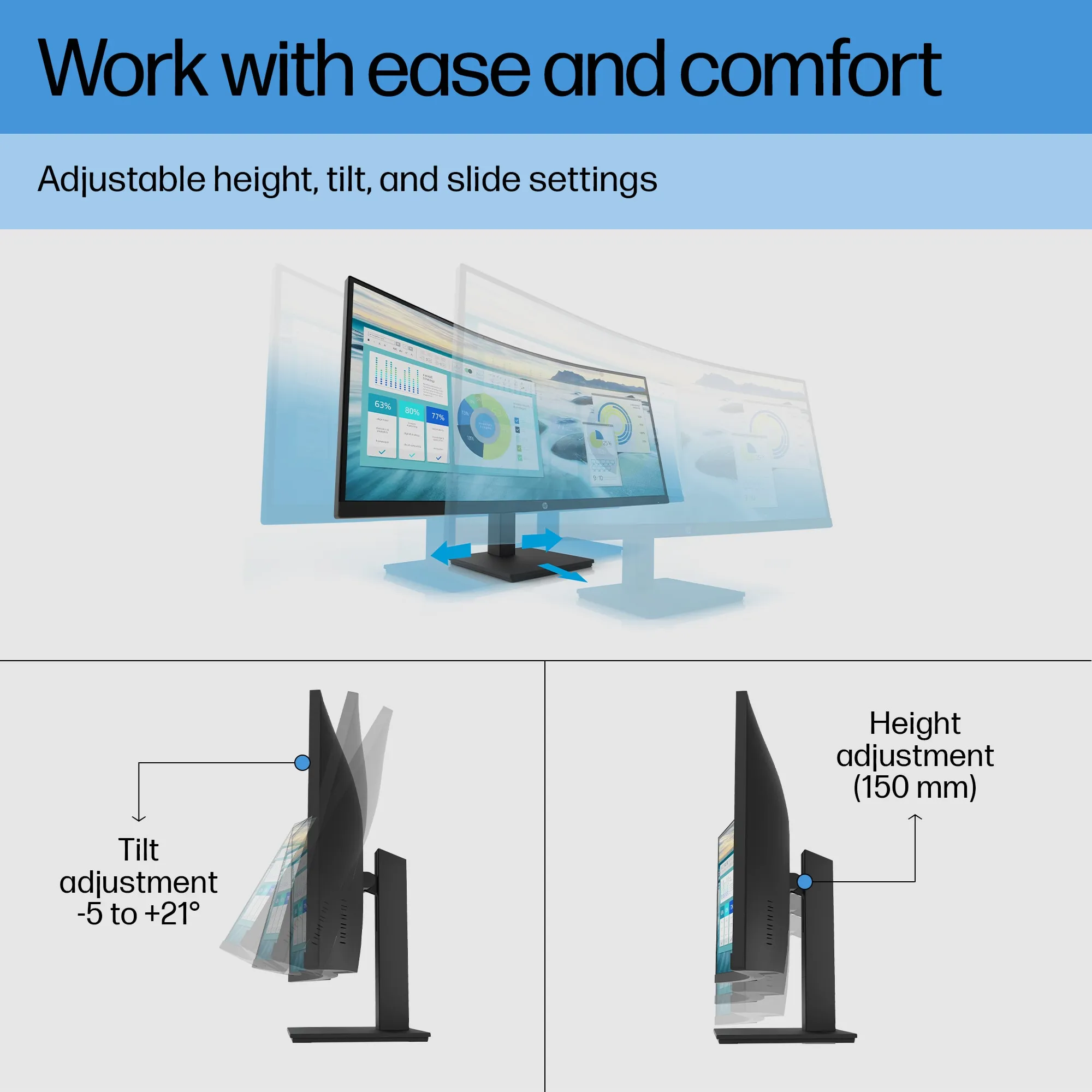HP 34&quot; P34hc G4, UWQHD, USB-C, VA - curved sk&auml;rm