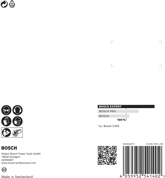 Bosch Expert C470 sanding sheet set, O 125mm, K60 / 120 / 240 (6 pieces, for eccentric sanders)