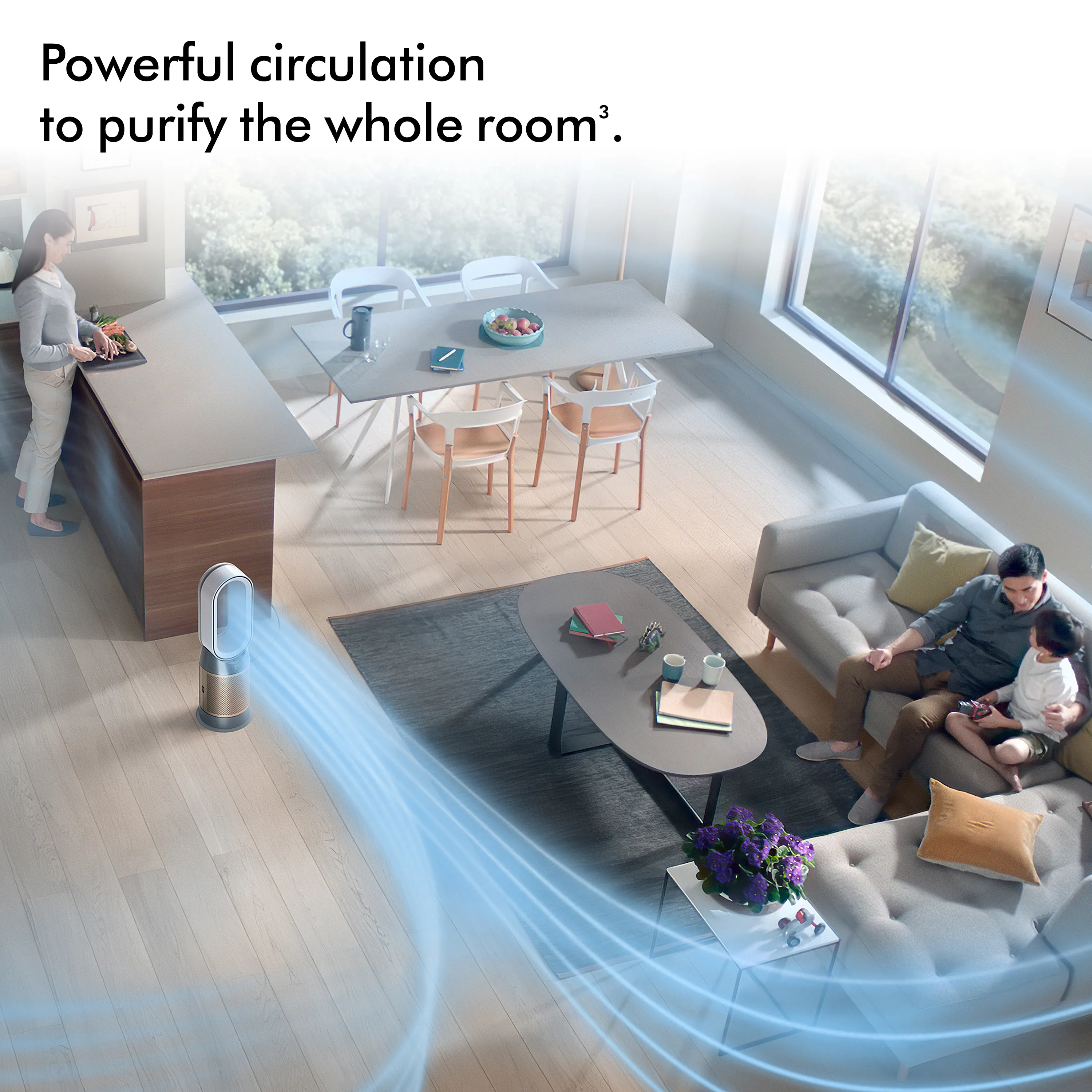Dyson Purifier Hot+Cool Formaldehyde HP09 -ilmanpuhdistin, tuuletin &amp; l&auml;mmitin