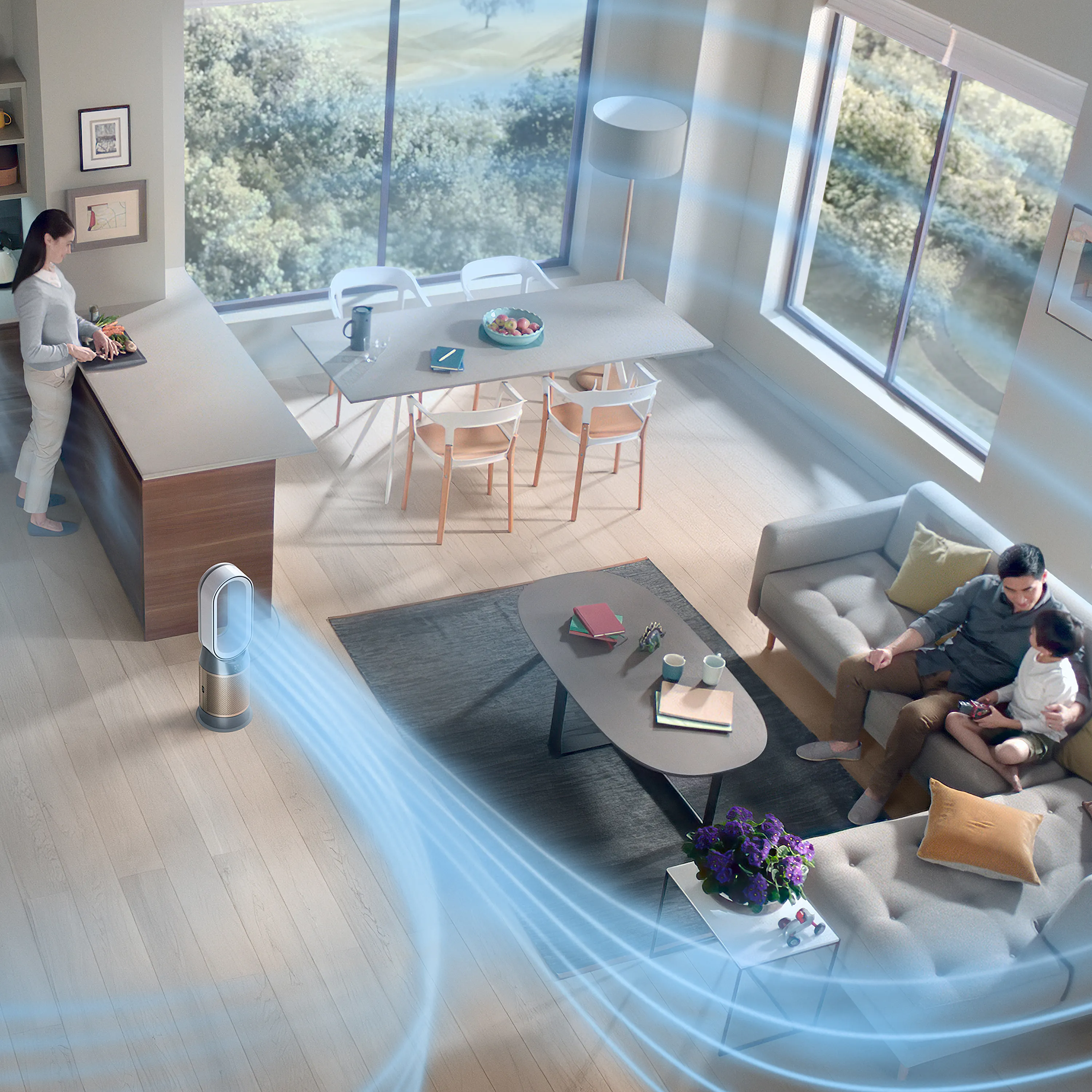 Dyson Purifier Hot+Cool Formaldehyde HP09 -ilmanpuhdistin, tuuletin &amp; l&auml;mmitin