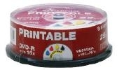 DVD-R 4.7GB 16x Printable Inkjet (50)