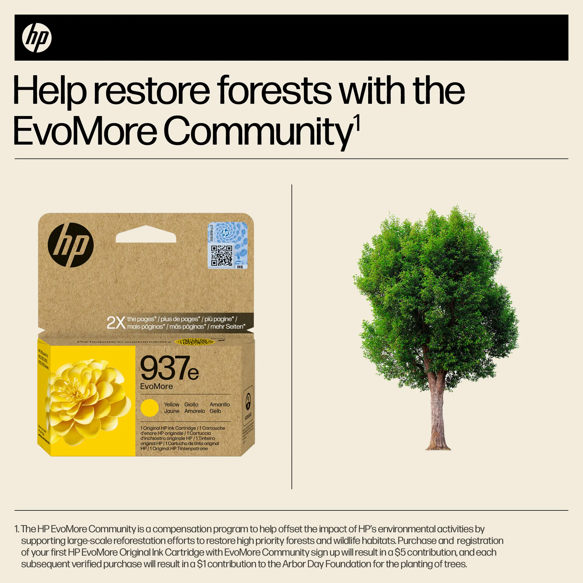 HP/InkHP 937e EvoMore YL Original Ink Ca