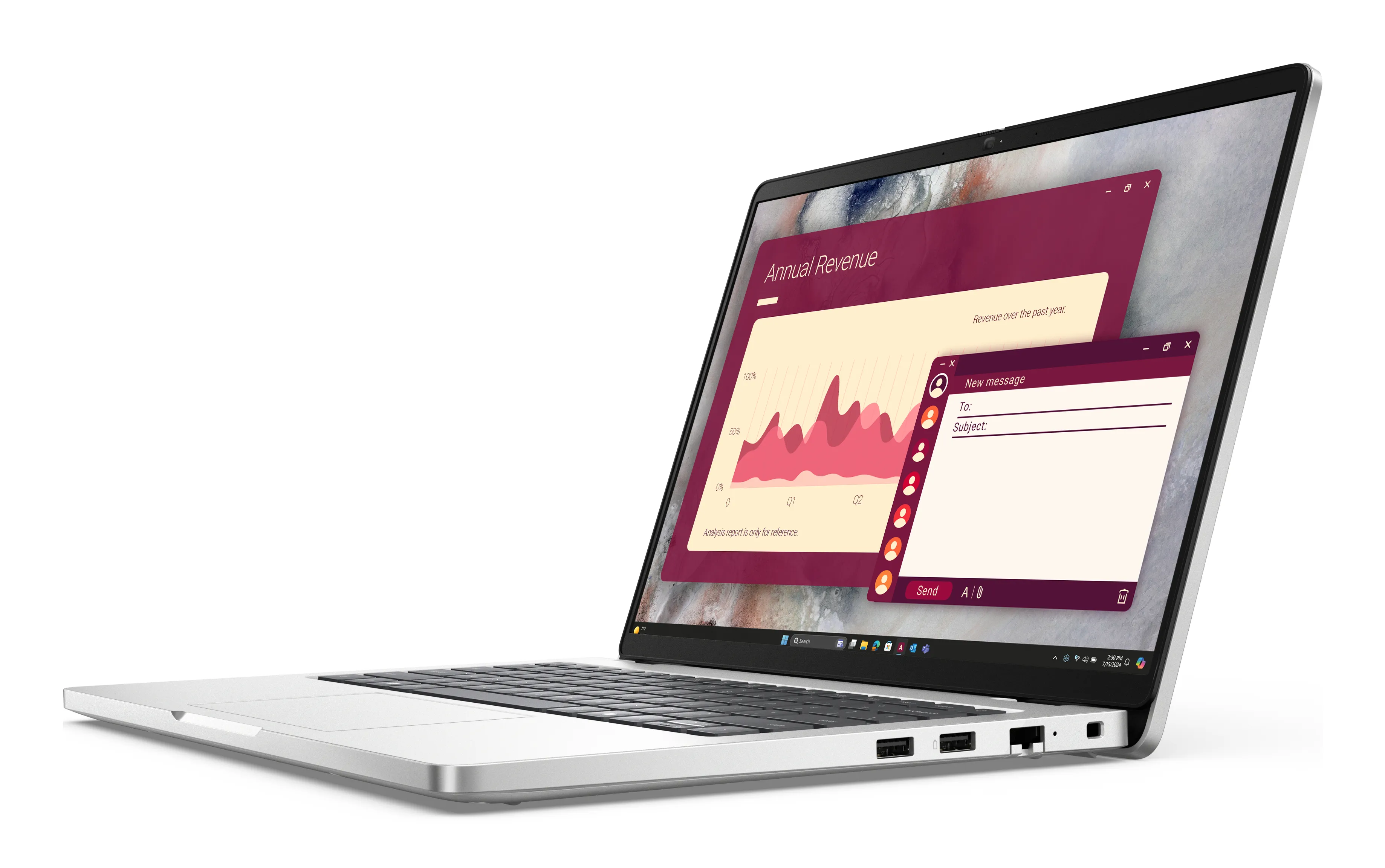 Dell Pro PC14250 14" 255U, 16 Gt, 512 Gt SSD, Ei saatavilla, Win 11 Pro -pelikannettava, Platina