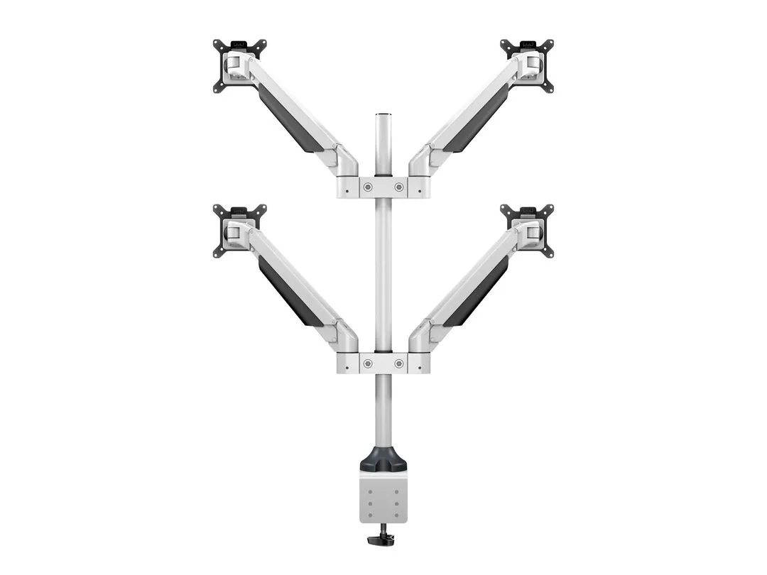 Multibrackets VESA Gas Lift Arm Quad Monitor Arm, for 4 monitors, 15-32", with gas spring, 40kg, White