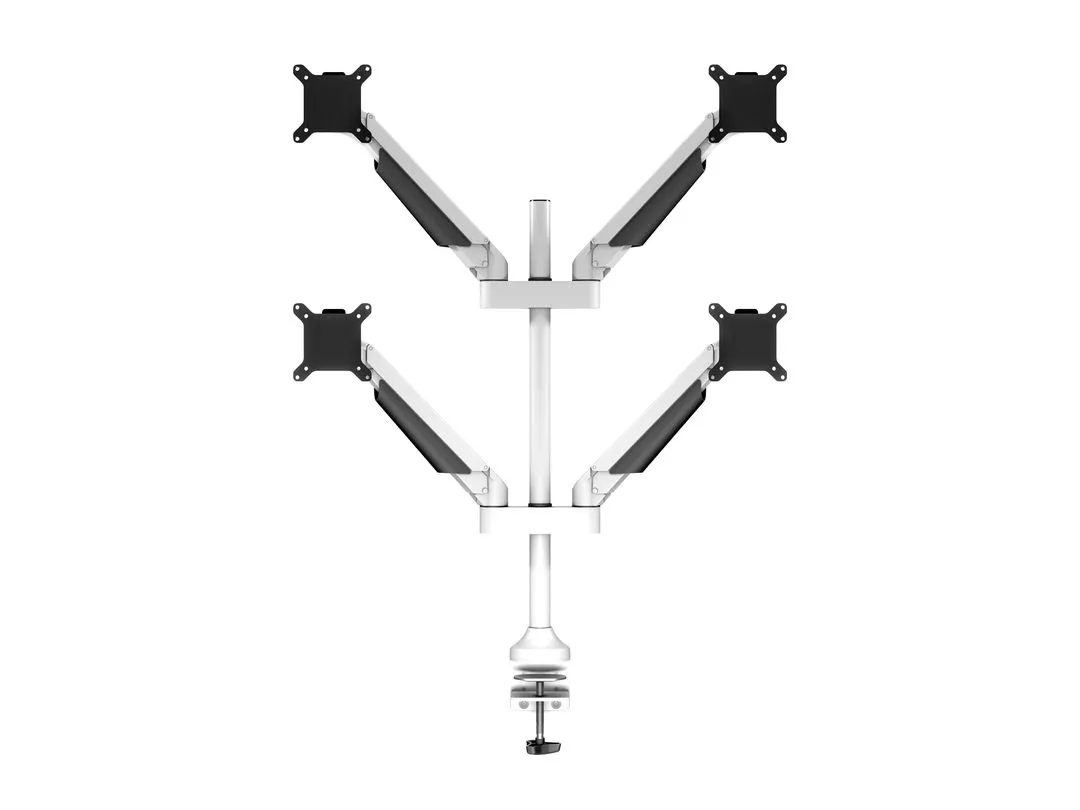 Multibrackets VESA Gas Lift Arm Quad Monitor Arm, for 4 monitors, 15-32", with gas spring, 40kg, White